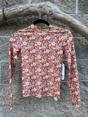 Sisstrevolution Sunshine Field Floral Rash Guard XS !New With Tags!